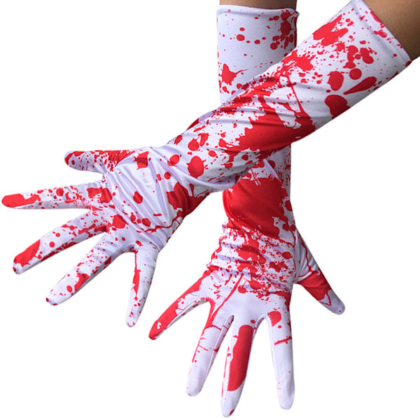Bloody Gloves Halloween Blood Splattered Gloves Veren tahriintunut Gory Adults