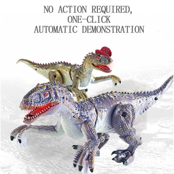 Elektrisk dinosaurieleksaksimulering RC Dino Walking VelociRaptor Roaring Fjärrkontroll Dinosaurieleksak Barn Födelsedagspresent null - A
