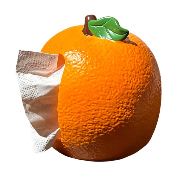 Funktionel hygiejnisk silkepapirdispenser, orangeformet servietæske