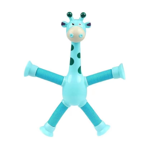 Tegneserie Giraffe Pop-Tube Teleskopisk sugekopp Sensorisk Leke Dyre Sutte Leke Fidgets Sensorisk Leke Julegave til barn