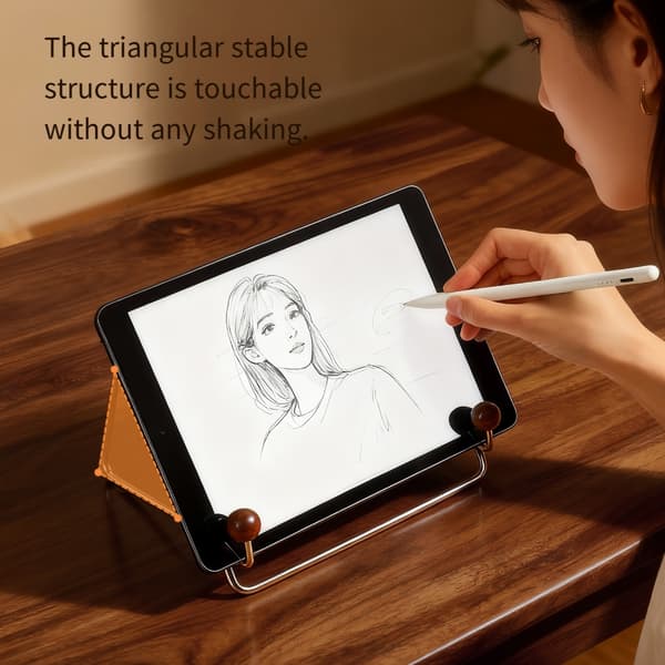 Tabletstativ i rustfrit stål til iPad, læsebogstativ, skridsikker holder