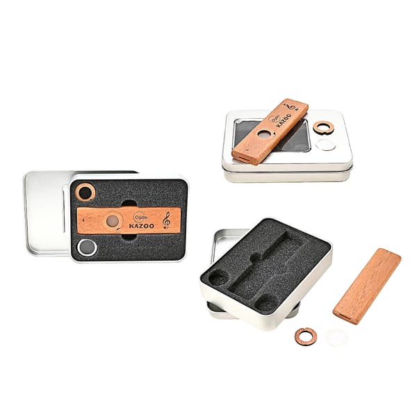 Gitarrpartner Trä Harmonica Med Metallåda Kazoo För Vuxna Barn Kazoo