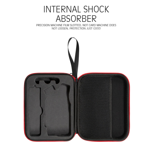 Förvaringslåda Handväska Case för Insta360 Flow Gimbal Förvaringsväska med handtagsrem Inre skyddande fackpåse Black