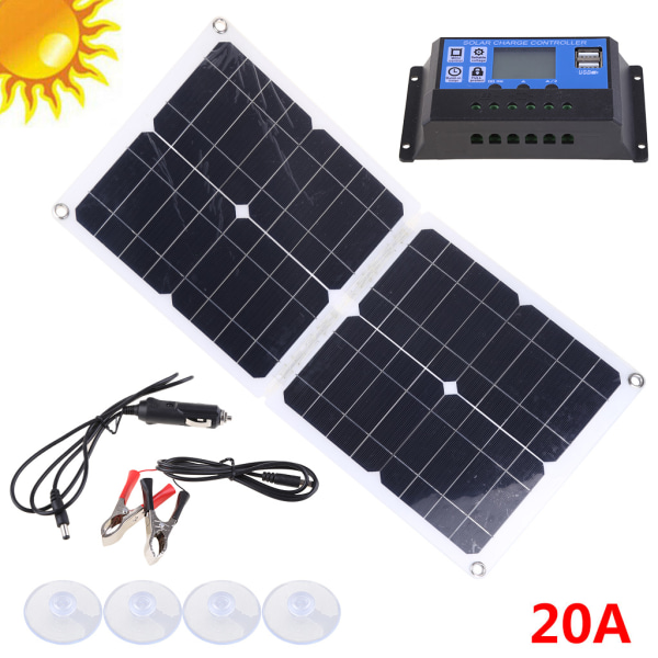 Fällbar solcellsladdare Bärbar 100W 12V 5V USB utgångsenhet Solpanel Utomhusöverlevnadsverktyg för power null - 10