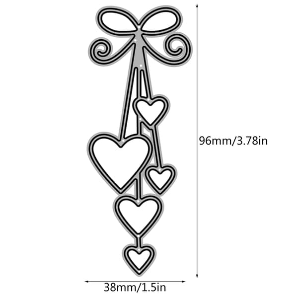 Hjerte Makrame Skærestencils DIY Stempler Håndværk Skabelon Form Stencils