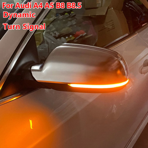Bilflytande LED dynamisk backspegel Blinkers för AudiA3 B8 A4 S4 A5 S5 A6 Yellow B8.5