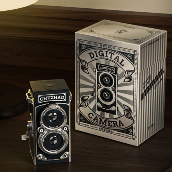 Nostalgisk Mini Digitalkamera Videokamera för Gatufotograferingar