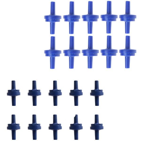 10 styks check for ventil til fisk til tank luftpumpe plastikventiler til 4 mm ID T