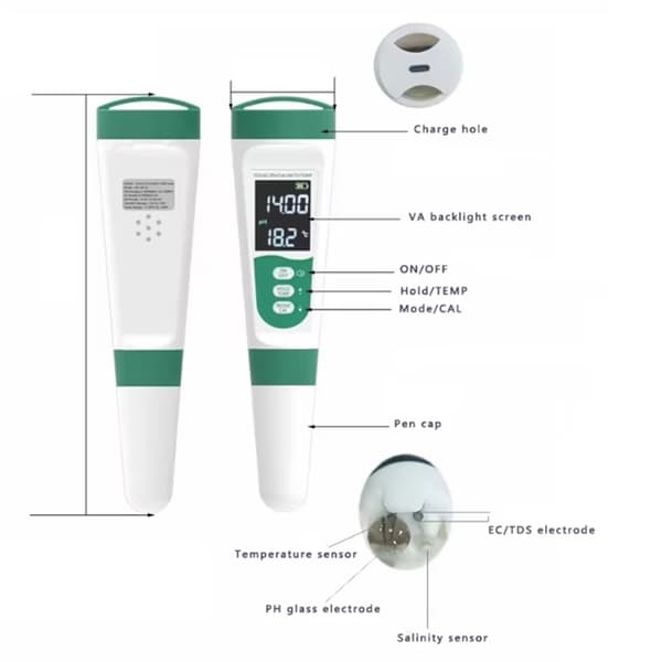 Bright Voice Allowed Water Inspector 5 Functions With Auto Calibration For Individual Lab