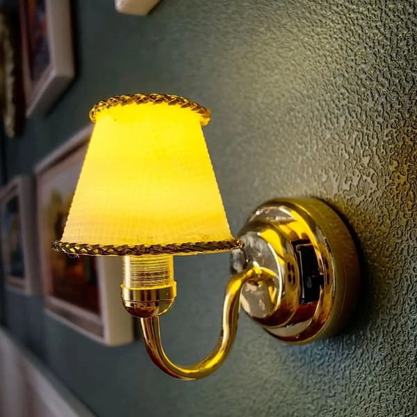 1:12 Dukkehus Væglampe Sconce Figur Belysning Legetøj til Legesæt