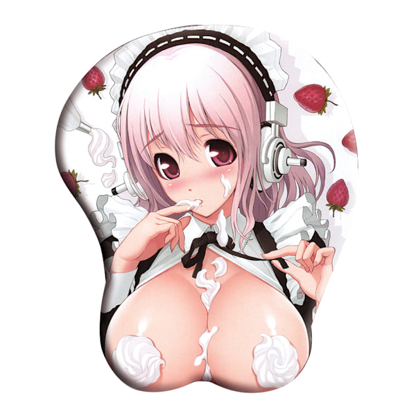 Animasjon Sexy brystmusematte 3D Søt silikonmusematte Anime Sexy skjønnhetsmatte
