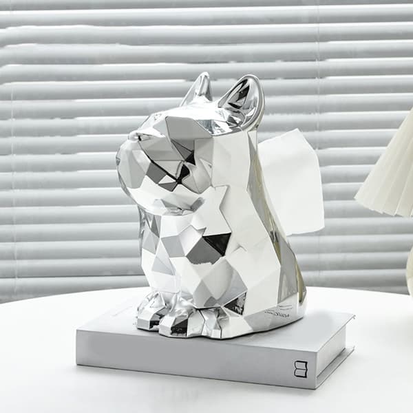 Modern Hundformad Pappershållare Silver för Badrum eller Sovrum