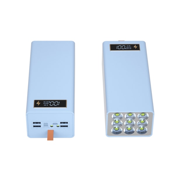 21x18650 batteriförvaringsbox PD Snabbladdning Power Bank- case Stöd för trådlös laddning/snabbladdningsfunktioner White - A