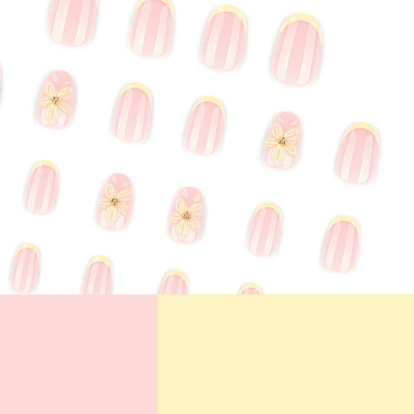 Fransk Tip Press On Manicure Sæt til Hurtig Dekorativ Styling