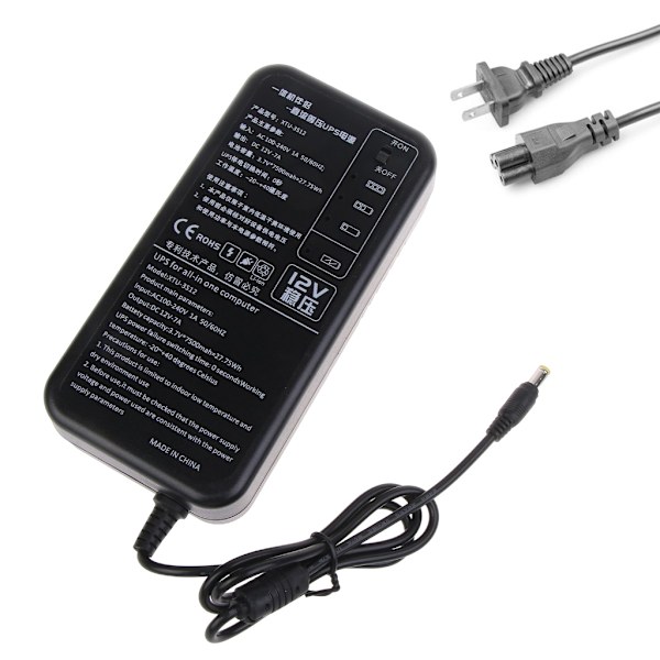 Ladattava 3,7 V 7 500 mAh 12 V 7 A UPS:n power 5,5 x 2,1 mm:n ulostulolla langattomalle reititinkameralle