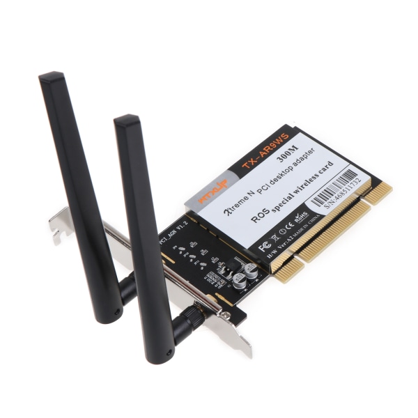 AR9223 PCI 300M WLAN Wifi trådlöst nätverkskort Stationär dator nätverkskort 300M PCI WiFi-adapter