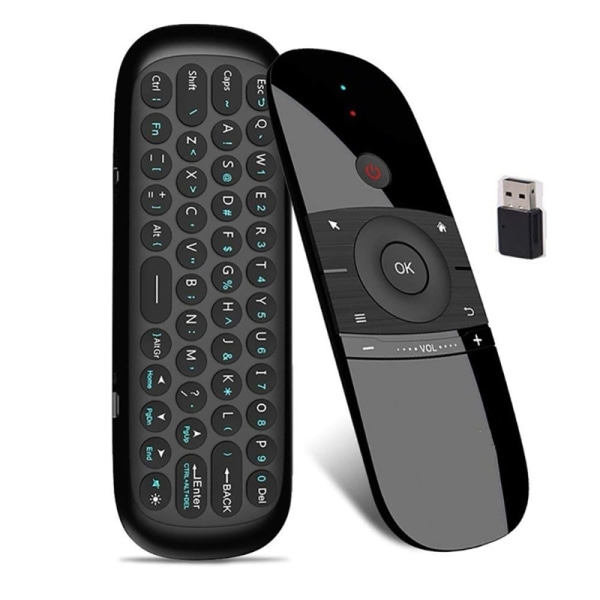 W1 Air Mouse 2.4G trådlöst tangentbord Fjärrkontrollstöd Lärande mikro USB