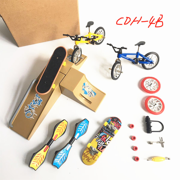 for Creative Mini Finger Stunt Board modellsett Finger Skateboard Gripebrett Fleksibelt skrivebordsspill for tenåringer Voksen Collect