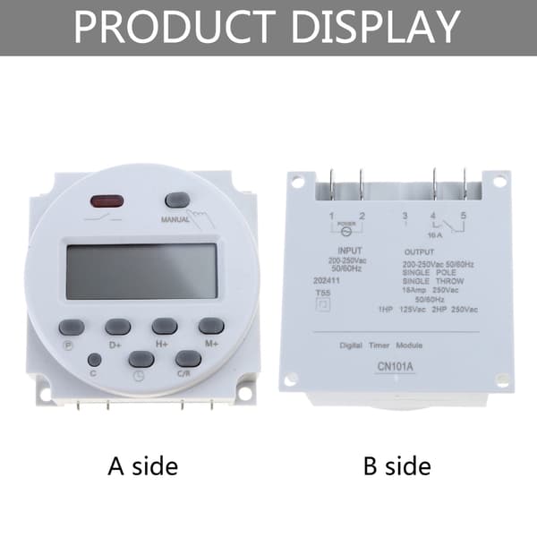Elektroniska Timerbrytare Reläer Digital LCD Ström Programmerbara Timerreläer