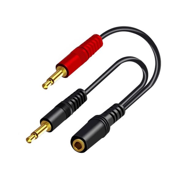 PC Headset Splitter 3.5mm Hun til To Han Lyd- og Mikrofonadaptere