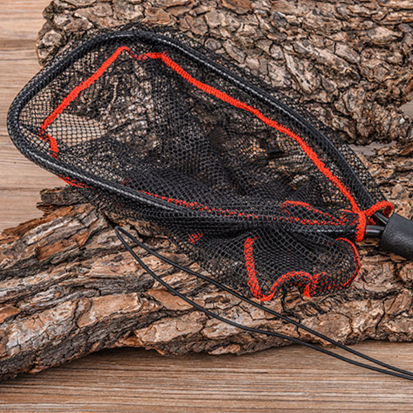 Fluefiske Landing Net, Mykt Gummimask, Gummibelagt Landing Net