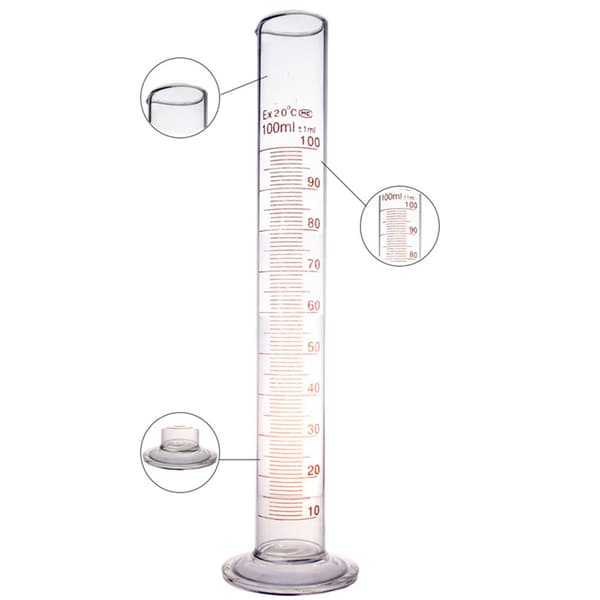 Tjock glasmätcylinder 100 ml Professionell Kostnadseffektiv
