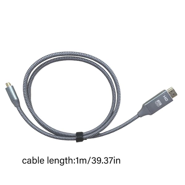 100cm Nylonflätad Anslutningskabel Videokabel
