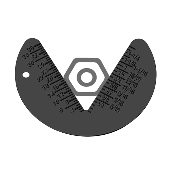 Musta välttämätön kuusikulmainen ruuvi mutterimitta ruuvit pultit mutterit kierremitta G1 / 8 - G1-3 / 8