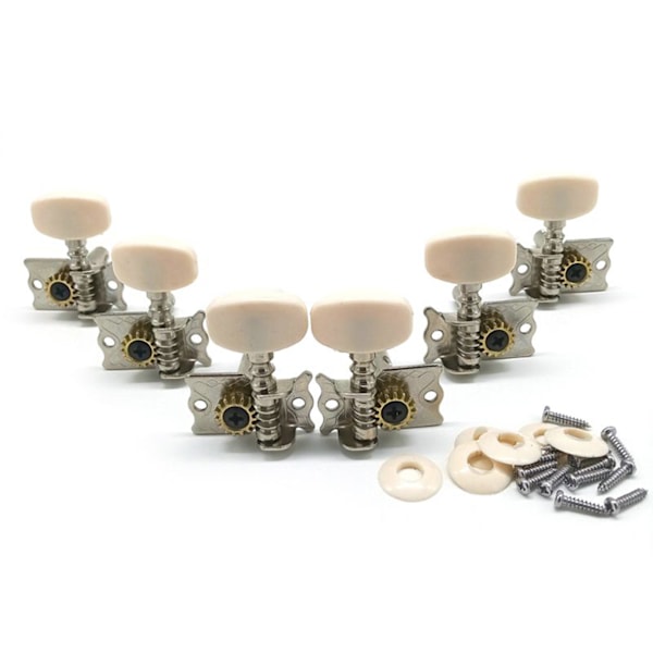 6 stk/pakke 3L 3R Gitarstrengs Tuning Pegs Tuner Maskinhoder Knapper Tuning Nøkler