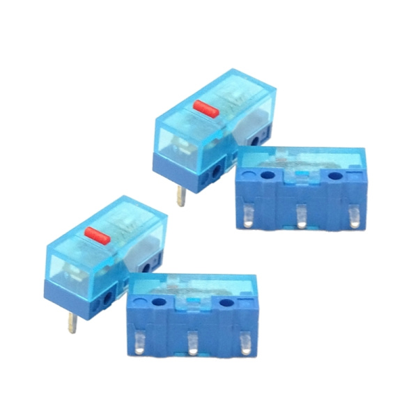 4st Ny HUANO Blue Transparent Shell Mus Micro Switch Mus Button 3Pin 0.74N