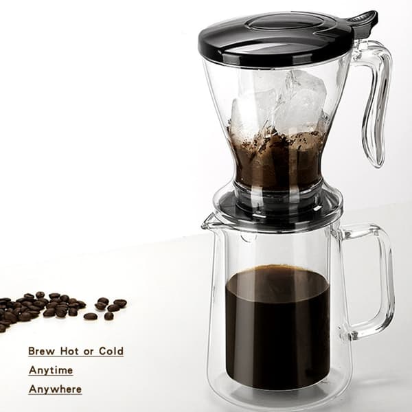 Elegant 650ML kaffedroppare och glaskaraffset för kaffeentusiaster present