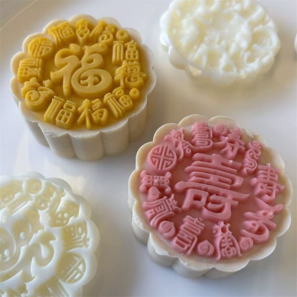 Matvaregodkjent ABS Lunarcake Maker Cast Delight Embossing For Festlig Baking
