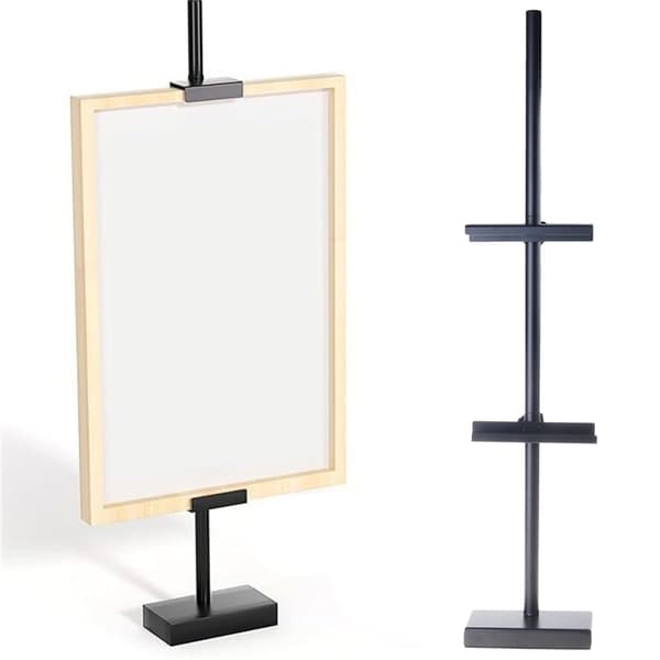 Kraftig Bordstaffeli Stand med Base til Indrammet Kunst 75cm Højde