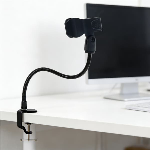 Universal mikrofonstativ svanhalsrör klämhållare för skrivbord 25-46 mm mikrofoner