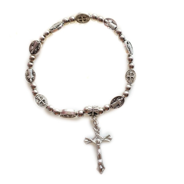 Katolska rosenkransen armband kors hänge bön armband för män kvinnor smycken null - 4