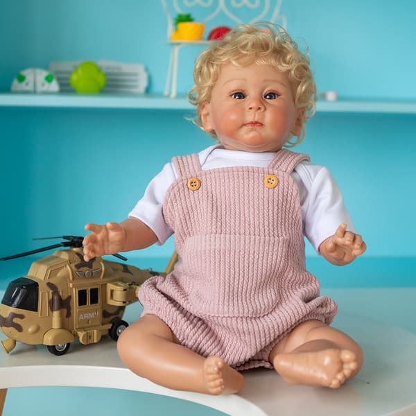 21 tommer stimulerende babysøvn til dukke udstoppet kaukasisk til dukke til spædbarn