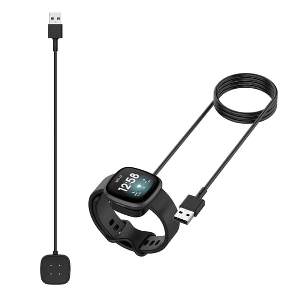 USB-opladerbase SmartWatch-opladningsdock-kabel til Sense Versa 3 4