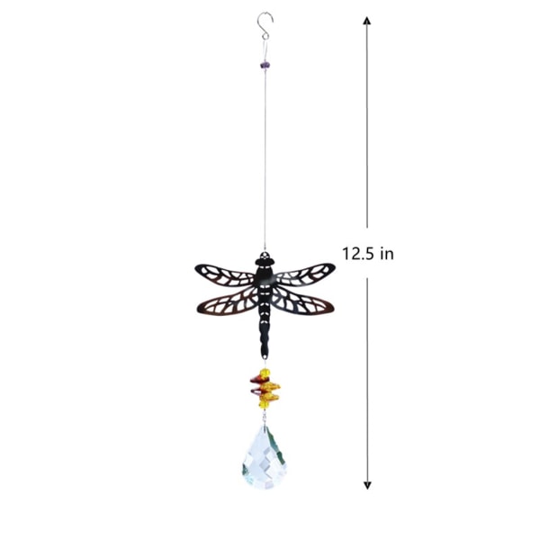 Kristallträdgårdssolfångare för fjärilskolibri Hängande hängsmycke Prydnad Vindspel för Rainbow Maker Prismor Hem D null - A