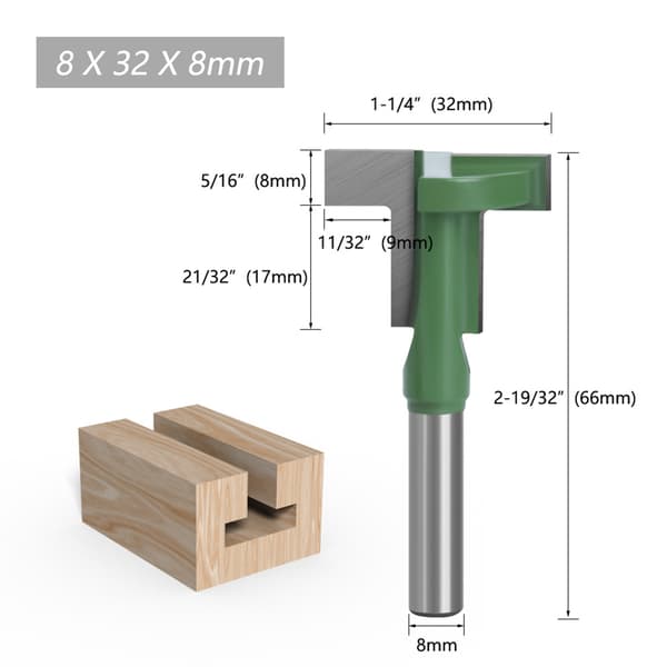 4 stk./sæt 8 mm borebitssæt træfræser CNC-routerbits til træ