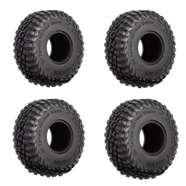 RC Dæk 1,9 tommer 4 stk RC Gummi Dæk Sæt Mudderhjul Dæk til 1:10 RC Crawler