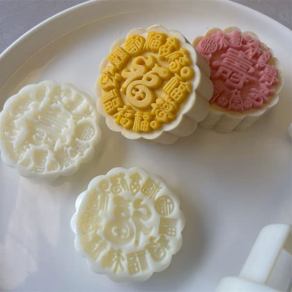 Matvaregodkjent ABS Lunarcake Maker Cast Delight Embossing For Festlig Baking