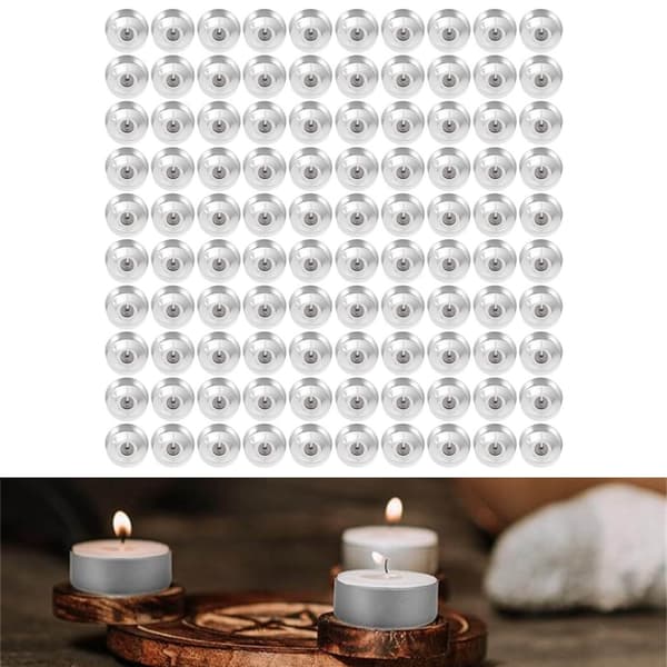 100 stk. telyslysestaker og 100 stk. lysveker for DIY-lysestøping