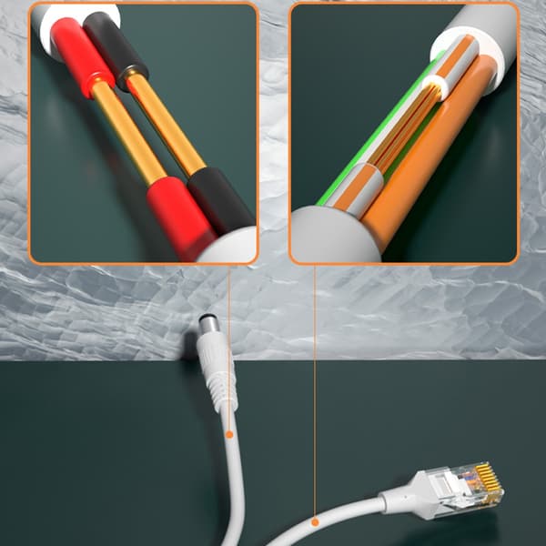 48V Vattentät PoE Splitter Adapter Strömförsörjningsmoduler Splitter Adapter