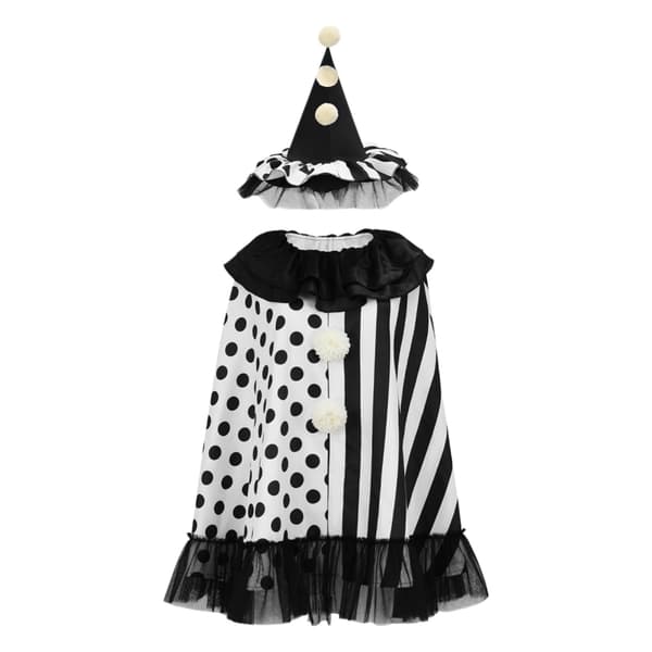 Stilig heksekappe og spiss hattsett for temafester og forestillinger