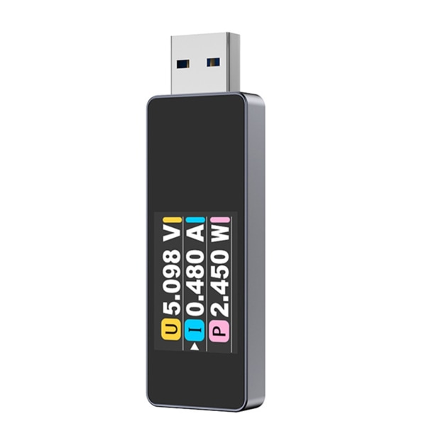LCD Digital USB 3.2 Voltmeter Amperemeter Biltelefon Spänning Ström Ampere Power Laddare Detektor Monitor 10Gbps