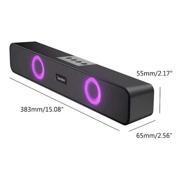 Hemmabiosystem Bluetooth-kompatibel RGB-högtalare Surround Soundbar
