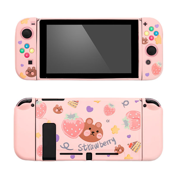 För NSSwitch Case Söt Cartoon Cover Shell Joy-Con Controller Skal Hård TPU Cover Box