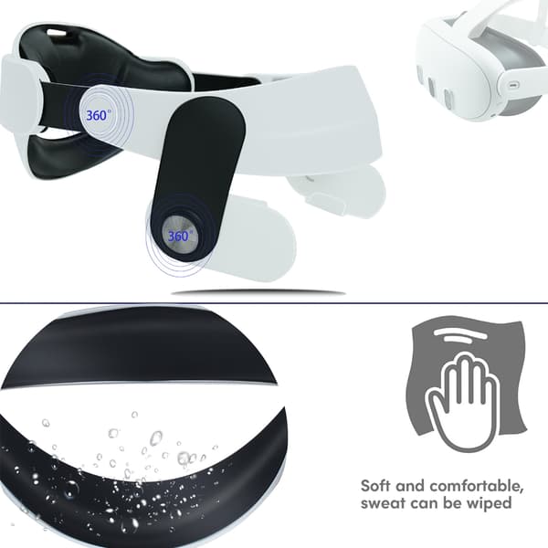 Komfortabelt VR-spillhodebånd Hodestropper for 3 Headset Hodebånd Stropper
