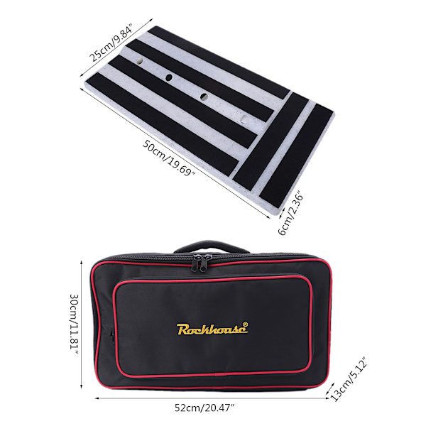Gitarrpedalbräda Mastery RockBoard Hide Power Room ABS Black