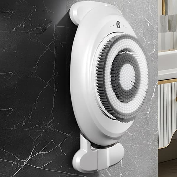 Multifunktionel badeskrubber med ramme og glideskinne til hjemmet